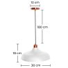 Lampe de plafond design - Lampe suspendue en métal - Enar image 7