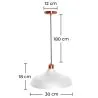 Lampe de plafond design - Lampe suspendue en métal - Enar image 7