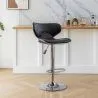 Tabouret de bar pivotant avec dossier - Dossier courbe image 7