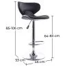 Tabouret de bar pivotant avec dossier - Dossier courbe image 7