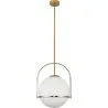 Lampe de plafond à boule en verre - Lampe suspendue dorée - Anette image 7