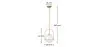 Lampe de plafond à boule en verre - Lampe suspendue dorée - Anette image 7