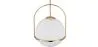 Lampe de plafond à boule en verre - Lampe suspendue dorée - Anette image 7