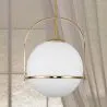 Lampe de plafond à boule en verre - Lampe suspendue dorée - Anette image 7