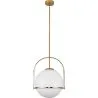 Lampe de plafond à boule en verre - Lampe suspendue dorée - Anette image 7