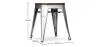 Tabouret Design Industriel - Bois et Acier - 45cm -Stylix image 7
