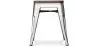 Tabouret Design Industriel - Bois et Acier - 45cm -Stylix image 7