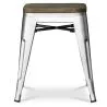 Tabouret Design Industriel - Bois et Acier - 45cm -Stylix image 7