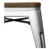 Tabouret Design Industriel - Bois et Acier - 45cm -Stylix image 7