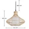 Lampe de plafond en bambou - Lampe suspendue stile Boho Bali - Amara image 7
