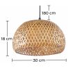 Lampe de plafond en bambou - Lampe suspendue de style Boho Bali - Talli image 7