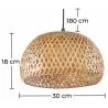 Lampe de plafond en bambou - Lampe suspendue de style Boho Bali - Talli image 7