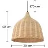 Lampe de plafond en bambou - Lampe suspendue de stile Boho Bali - Baro image 7