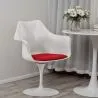 Chaise de salle à manger avec accoudoirs - Chaise pivotante blanche -Tulipan image 7