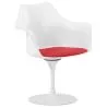 Chaise de salle à manger avec accoudoirs - Chaise pivotante blanche -Tulipan image 7