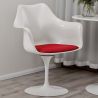 Chaise de salle à manger avec accoudoirs - Chaise pivotante blanche -Tulipan image 7