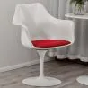 Chaise de salle à manger avec accoudoirs - Chaise pivotante blanche -Tulipan image 7