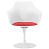 Chaise de salle à manger avec accoudoirs - Chaise pivotante blanche -Tulipan image 7