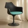 Chaise de salle à manger avec accoudoirs - Chaise pivotante noire - Tulipan image 7
