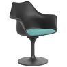 Chaise de salle à manger avec accoudoirs - Chaise pivotante noire - Tulipan image 7