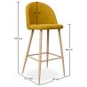 Tabouret tapissé en tissu - design scandinave - 76cm - Evelyne image 7