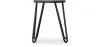 Tabouret de bar rond - design industriel - bois et acier - 43cm - Hairpin image 7
