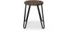 Tabouret de bar rond - design industriel - bois et acier - 43cm - Hairpin image 7