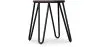 Tabouret de bar rond - design industriel - bois et acier - 43cm - Hairpin image 7