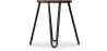 Tabouret de bar rond - design industriel - bois et acier - 43cm - Hairpin image 7