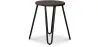 Tabouret de bar rond - design industriel - bois et acier - 43cm - Hairpin image 7