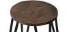 Tabouret de bar rond - design industriel - bois et acier - 43cm - Hairpin image 7