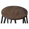 Tabouret de bar rond - design industriel - bois et acier - 43cm - Hairpin image 7
