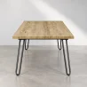 Table à manger rectangulaire - Style industriel - Bois et métal - 150cm - Hairpin image 7
