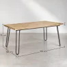 Table à manger rectangulaire - Style industriel - Bois et métal - 150cm - Hairpin image 7