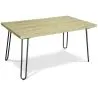 Table à manger rectangulaire - Style industriel - Bois et métal - 150cm - Hairpin image 7