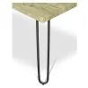Table à manger rectangulaire - Style industriel - Bois et métal - 150cm - Hairpin image 7