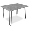 Table à manger rectangulaire - Style industriel - Bois et métal - 120cm - Hairpin image 7