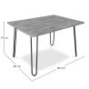 Table à manger rectangulaire - Style industriel - Bois et métal - 120cm - Hairpin image 7