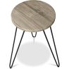 Ensemble de 2 tables d'appoint - Design industriel - Bois et métal - Hairpin image 7