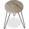Ensemble de 2 tables d'appoint - Design industriel - Bois et métal - Hairpin image 7