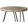 Ensemble de 2 tables d'appoint - Design industriel - Bois et métal - Hairpin image 7