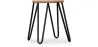 Tabouret de bar rond - design industriel - bois et acier - 44cm - Hairpin image 7