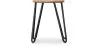 Tabouret de bar rond - design industriel - bois et acier - 44cm - Hairpin image 7