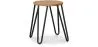 Tabouret de bar rond - design industriel - bois et acier - 44cm - Hairpin image 7
