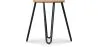 Tabouret de bar rond - design industriel - bois et acier - 44cm - Hairpin image 7