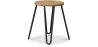 Tabouret de bar rond - design industriel - bois et acier - 44cm - Hairpin image 7