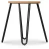Tabouret de bar rond - design industriel - bois et acier - 44cm - Hairpin image 7