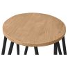 Tabouret de bar rond - design industriel - bois et acier - 44cm - Hairpin image 7