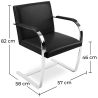 Chaise de bureau avec accoudoirs - Chaise de bureau recouverte de cuir - Brama image 7