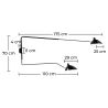 Lampe de Bureau - Applique Murale - 2 Bras Noir - George image 7